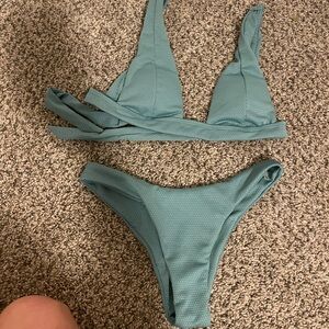 Zaful Sea Green Bikini Set